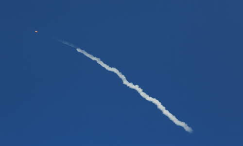 rocket launching into the air, viewable from private dock rentals